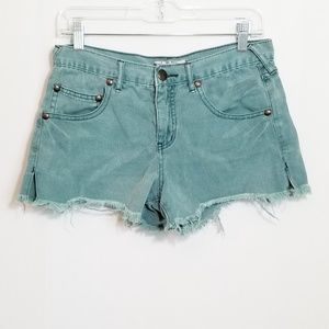Free People Shark Bite Denim Shorts